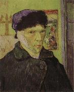 Vincent Van Gogh self portrait with bandaged ear Sweden oil painting artist